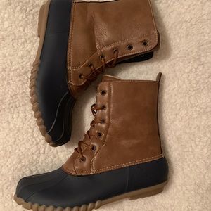 Baretraps Navy Blue Duck Boot